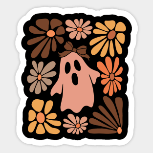 Boho Floral Ghost Sticker